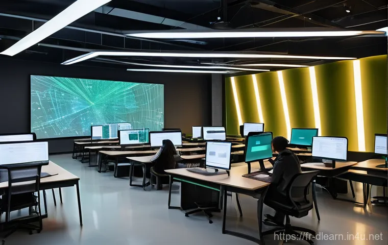 디지털 교육 시스템의 보안 - **Prompt 1: The Digital School Ecosystem - A Tapestry of Learning and Data**
    "An intricate, futu...
