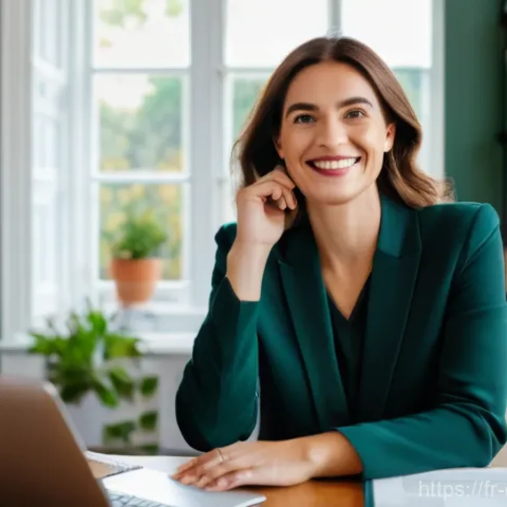 온라인 강의 준비법 - **Prompt: Empowering Educator Connecting with Her Audience**
    "A warm, inviting, and bright image...