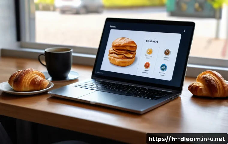 온라인 교육 대시보드 - A modern digital learning dashboard interface displayed on a sleek laptop screen in a cozy French ca...